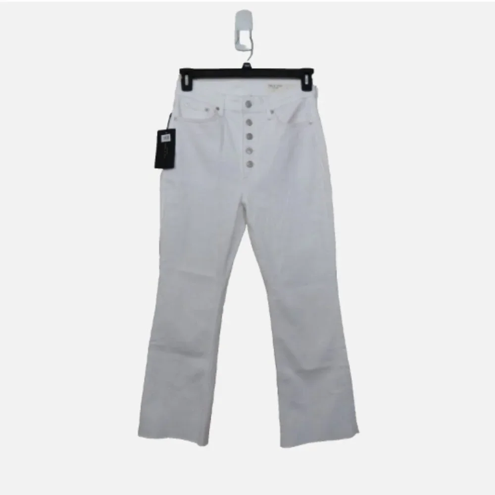 Rag & Bone Size 28 Casey High Rise Ankle Flare White Stretch Jeans NEW $225 - Picture 1 of 4